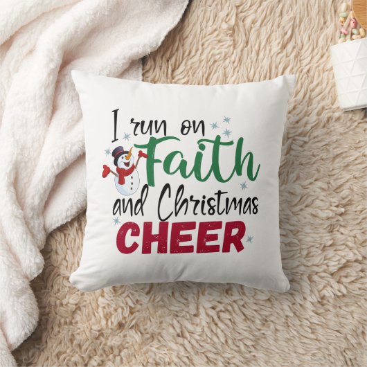 私は信走念とクリスマスの応援で感動的す クッション (ブランケット)