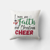 私は信走念とクリスマスの応援で感動的す クッション (裏面)