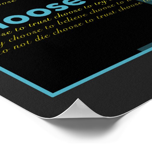 私は信頼することを選択（資金調達者） ポスター (角)