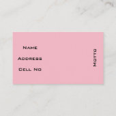 私は信頼によって歩きます 名刺 (裏面)