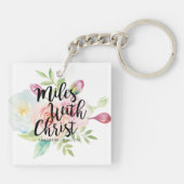 私は信頼によって歩きます; 私が見ることができない時でさえ キーホルダー (裏面)