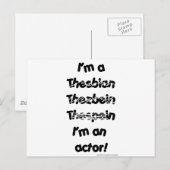 私は俳優（淡い色の商品の場合） ポストカード (正面/裏面)