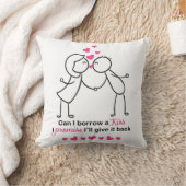 私は借りますキスのかわいいカップルのデザインをできます クッション (ブランケット)