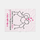 私は借りますキスのかわいい恋人のデザインをできます フリースブランケット (正面(横))