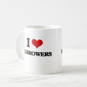 私は借り手を愛します コーヒーマグカップ (正面左)