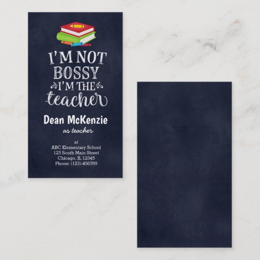 私は偉くない。私が先生 名刺 (正面/裏面)