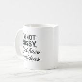 私は偉くない、私はちょうど良いアイディアを持っている コーヒーマグカップ (正面左)