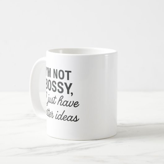 私は偉くない、私はちょうど良いアイディアを持っている コーヒーマグカップ (正面左)