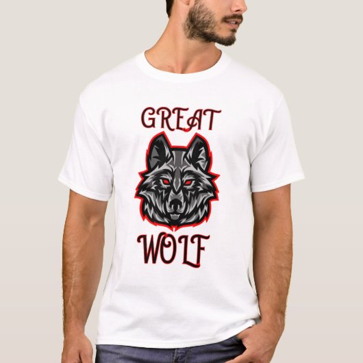 私は偉大なるオオカミ Tシャツ (正面)