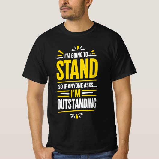 「私は傑出した」パおもしろいン Tシャツ (正面)