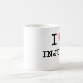 私は傷害を愛します コーヒーマグカップ (中央)