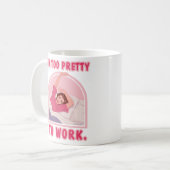私は働きかわいらし過ぎだ。 コーヒーマグカップ (正面左)