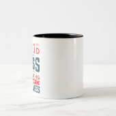 私は働き者誇りを持ったのボスで素晴らしある ツートーンマグカップ (中央)