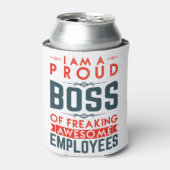 私は働き者誇りを持ったのボスで素晴らしある 缶クーラー (缶正面)