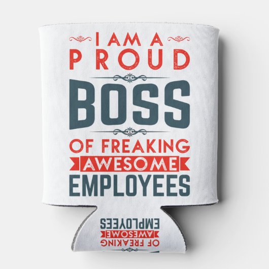 私は働き者誇りを持ったのボスで素晴らしある 缶クーラー (裏面)