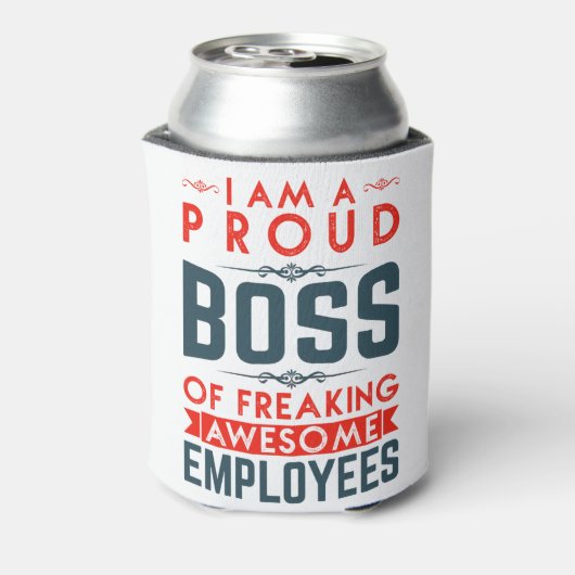 私は働き者誇りを持ったのボスで素晴らしある 缶クーラー (缶裏面)