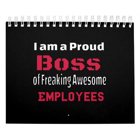 私は働き誇りを持った者のボス素晴らしだ カレンダー (カバー)