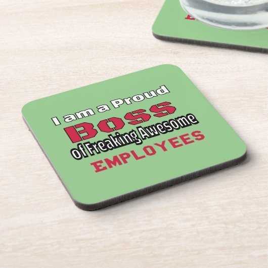 私は働き誇りを持った者のボス素晴らしだ コースター (左側)