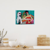 「私は働くつもりはなかった」悪い女の子アートのポスター。 ポスター (キッチン)