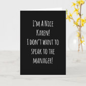 私は優しいカレンです。マネージャーと話したくないです。 カード (黄色い花)