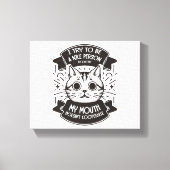 私は優しい人になろうと努力する キャンバスプリント (正面)