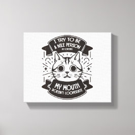 私は優しい人になろうと努力する キャンバスプリント