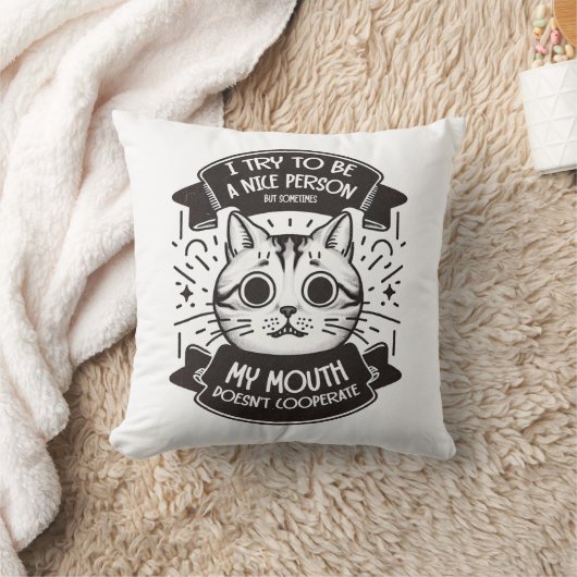 私は優しい人になろうと努力する クッション (ブランケット)