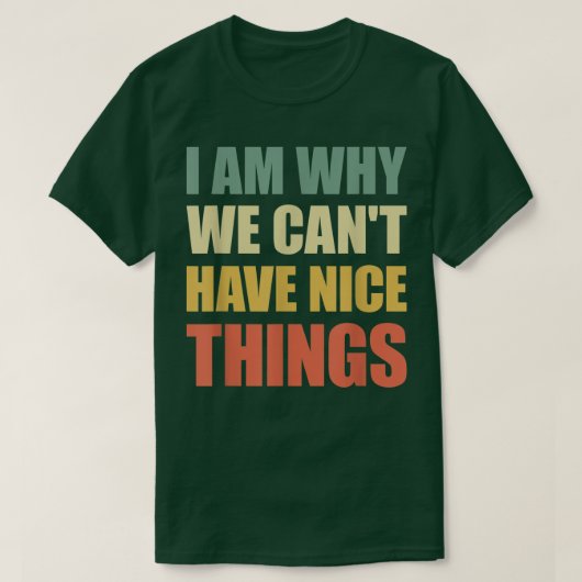 私は優しい物を持つことができない理由 Tシャツ (デザイン正面)