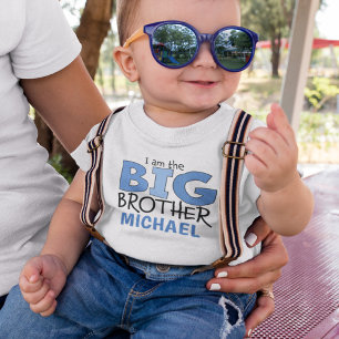 私は兄かわいい青お洒落だ ベビーTシャツ