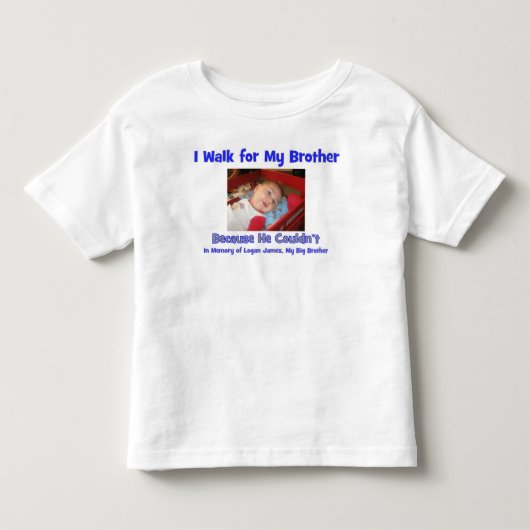 私は兄のために歩く トドラーTシャツ (正面)