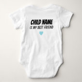 私は兄の両面写真と文字 ベビーボディスーツ (裏面)