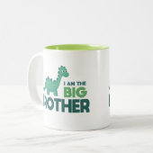 私は兄の青い漫画の恐竜だ ツートーンマグカップ (正面左)