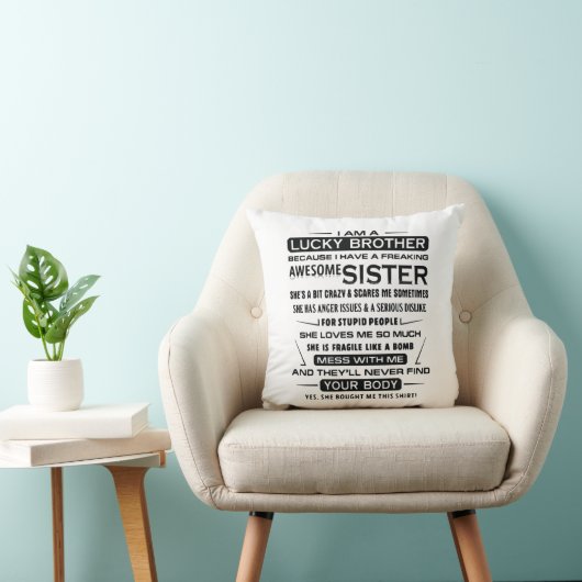 私は兄弟への恵みの幸運な兄弟だ クッション (椅子)