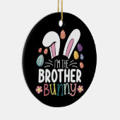 私は兄弟バニー・イースターの家族のマッチング セラミックオーナメント (右)