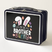 私は兄弟バニー・イースターの家族のマッチング メタルランチボックス (正面)