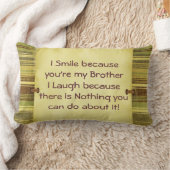 私は兄弟微笑します ランバークッション (ブランケット)