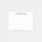 私は先延ばしではない、ウィットおもしろい、カスタム ポストイット (正面)