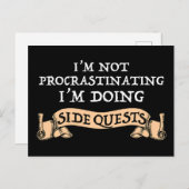 私は先延ばしではない – 私はサイドクエストをしている ポストカード (正面/裏面)