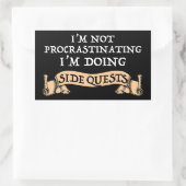私は先延ばしではない – 私はサイドクエストをしている 長方形シール (バッグ)