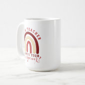 私は先生あなたの超大国レッドレインボーとは何か コーヒーマグカップ (正面左)
