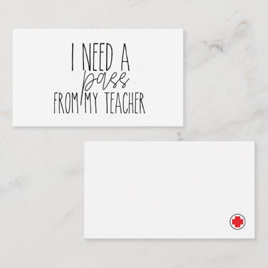 私は先生からカード 名刺 (正面/裏面)