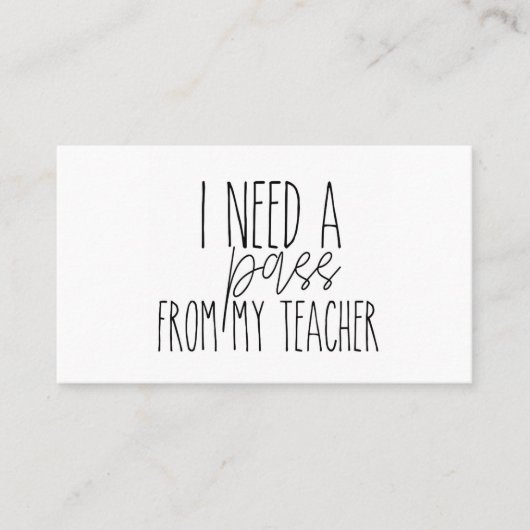 私は先生からカード 名刺 (正面)