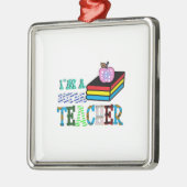 私は先生だすごい メタルオーナメント (左)