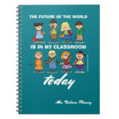 私は先生だ。スクールキッズ名前をカスタムする ノートブック (正面)