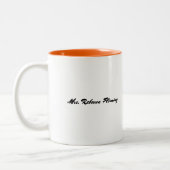 私は先生だ。学校の子供と引用文ギフト ツートーンマグカップ (左)