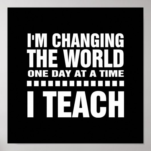 私は先生だ。引用文 |タイポグラフィアートポスター ポスター (正面)