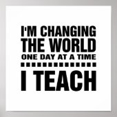 私は先生だ。引用文 |タイポグラフィアートポスター ポスター (正面)