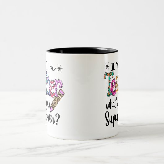 私は先生なんだ超大国モダン校 ツートーンマグカップ (中央)