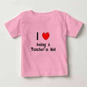 私は先生の子供のTシャツであることを愛します ベビーTシャツ