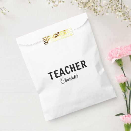 私は先生スクールCollegeaddあなたの名前文字simp フェイバーバッグ (封をした状態)